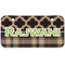 Moroccan & Plaid Mini Bicycle License Plate - Two Holes