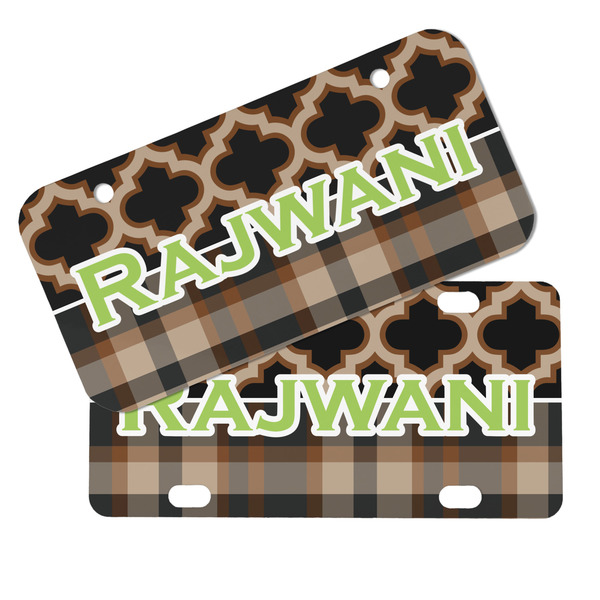 Moroccan & Plaid Mini License Plates - MAIN (4 and 2 Holes)