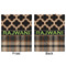 Moroccan & Plaid Minky Blanket - 50"x60" - Double Sided - Front & Back