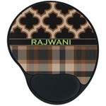 Moroccan & Plaid Mouse Pad with Wrist Support