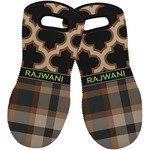 Moroccan & Plaid Neoprene Oven Mitts - Set of 2 w/ Name or Text
