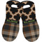 Moroccan & Plaid Neoprene Oven Mitts - Set of 2 w/ Name or Text