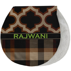Moroccan & Plaid Burp Pad - Velour w/ Name or Text