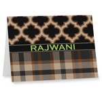 Moroccan & Plaid Note cards (Personalized)