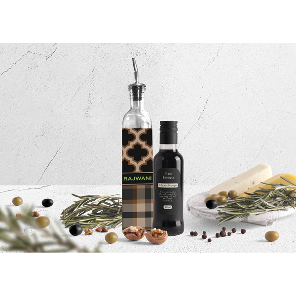 Moroccan & Plaid Oil Dispenser Bottle - Lifestyle Photo