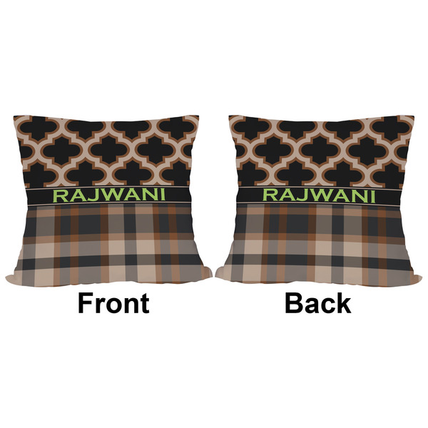 Moroccan & Plaid Outdoor Pillow - 16x16