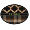 Moroccan & Plaid Oval Patch