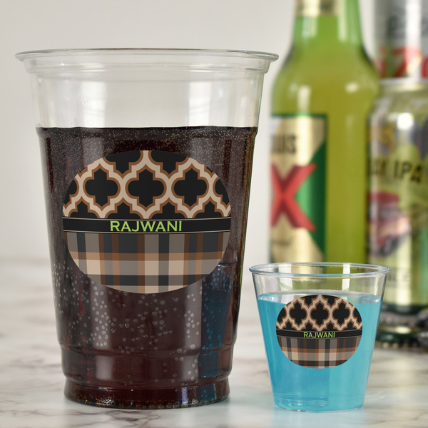 Moroccan & Plaid Party Cups - 16oz - In Context