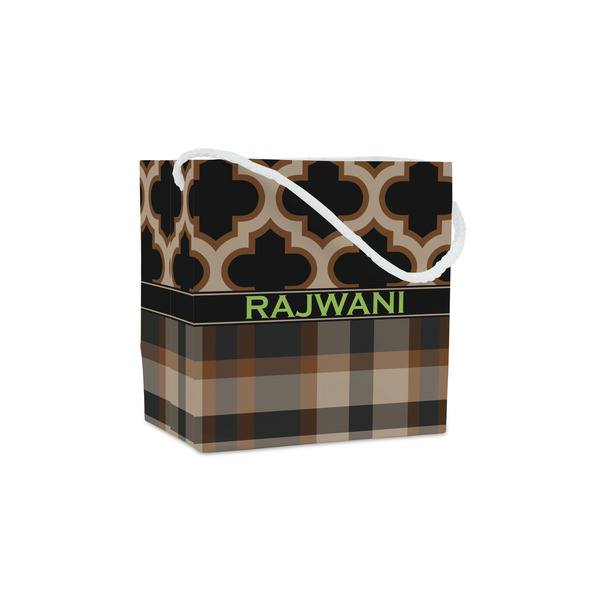 Custom Moroccan & Plaid Party Favor Gift Bags - Matte (Personalized)