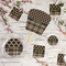 Moroccan & Plaid Party Supplies Combination Image - All items - Plates, Coasters, Fans