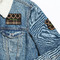 Moroccan & Plaid Patches Lifestyle Jean Jacket Detail