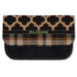 Moroccan & Plaid Canvas Pencil Case w/ Name or Text