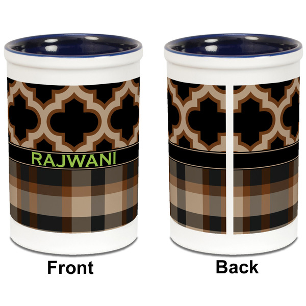 Moroccan & Plaid Pencil Holder - Blue - approval