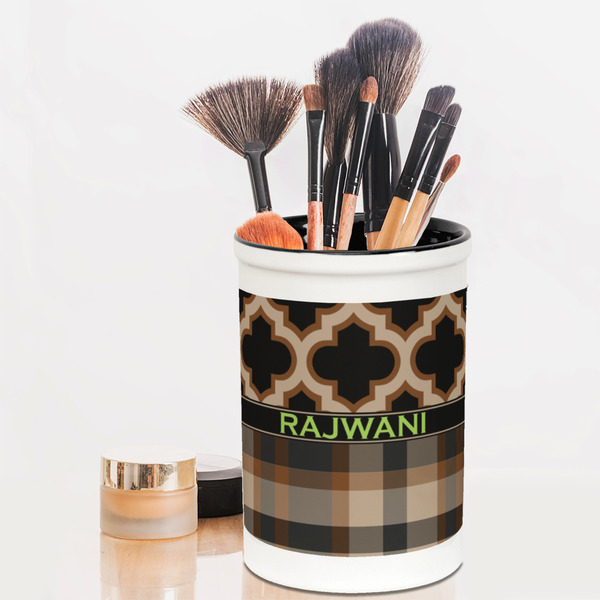 Moroccan & Plaid Pencil Holder - LIFESTYLE makeup