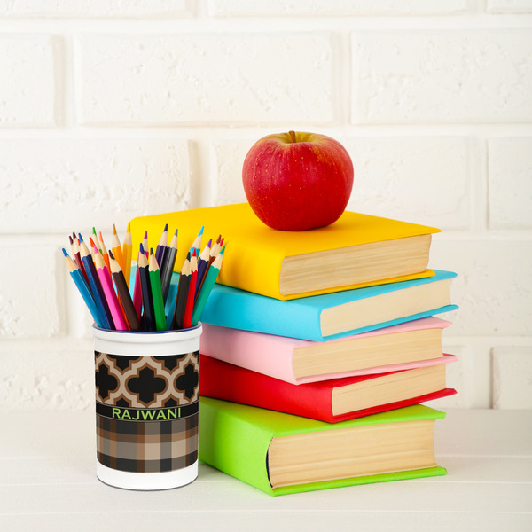 Moroccan & Plaid Pencil Holder - LIFESTYLE pencil