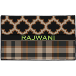 Moroccan & Plaid Door Mat - 60"x36" (Personalized)