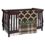 Moroccan & Plaid Baby Blanket (Personalized)