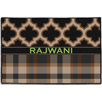 Moroccan & Plaid Door Mat - 36"x24" (Personalized)