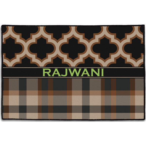 Moroccan & Plaid Personalized Door Mat - 36x24 (APPROVAL)
