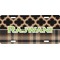 Moroccan & Plaid Personalized Novelty License Plate