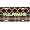 Moroccan & Plaid Front License Plate (Personalized)