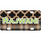 Moroccan & Plaid Mini/Bicycle License Plate (Personalized)