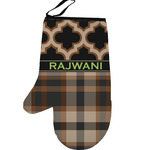Moroccan & Plaid Left Oven Mitt (Personalized)
