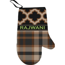Moroccan & Plaid Oven Mitt (Personalized)