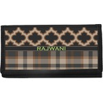 Moroccan & Plaid Canvas Checkbook Cover (Personalized)