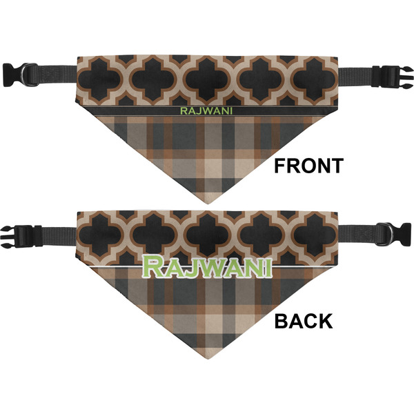 Moroccan & Plaid Pet Bandana Approval