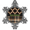 Moroccan & Plaid Pewter Ornament - Front