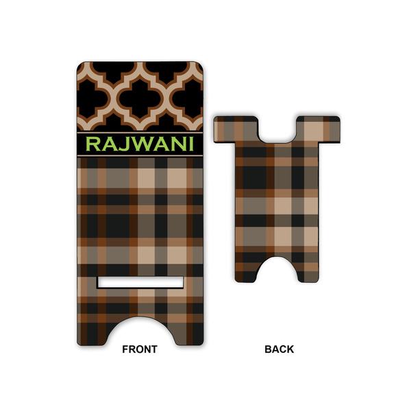 Moroccan & Plaid Phone Stand - Front & Back