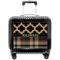 Moroccan & Plaid Pilot / Flight Suitcase (Personalized)