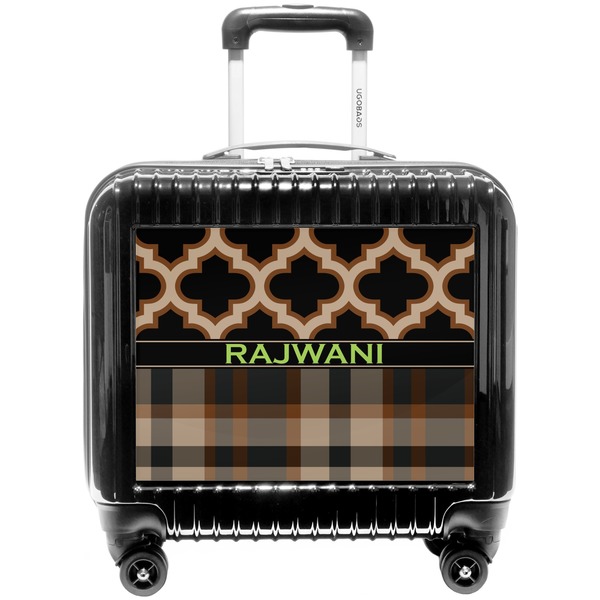 Custom Moroccan & Plaid Pilot / Flight Suitcase (Personalized)