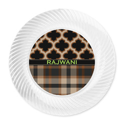 Moroccan & Plaid Plastic Party Dinner Plates - 10" (Personalized)