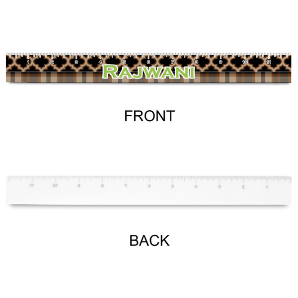 Moroccan & Plaid Plastic Ruler - 12" - APPROVAL