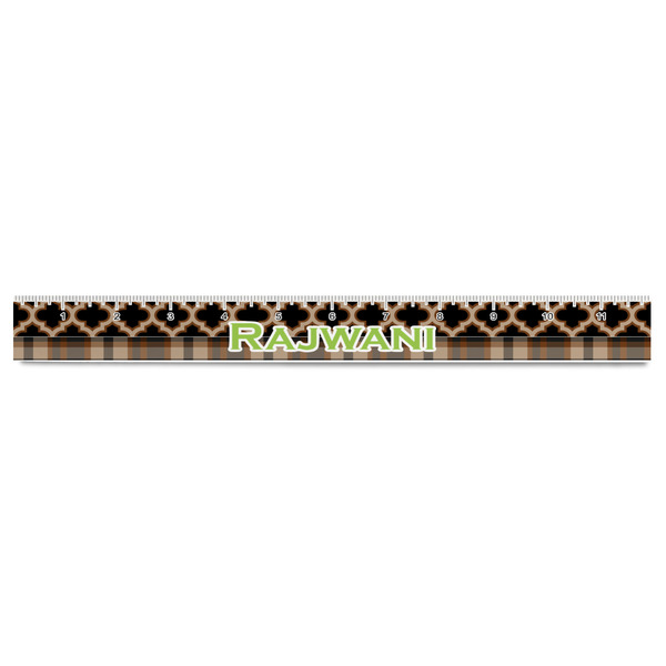 Moroccan & Plaid Plastic Ruler - 12" - FRONT