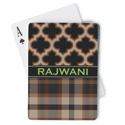 Moroccan & Plaid Playing Cards (Personalized)