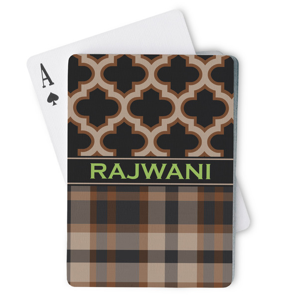 Custom Moroccan & Plaid Playing Cards (Personalized)