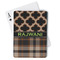 Moroccan & Plaid Playing Cards - Front View