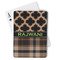 Moroccan & Plaid Playing Cards (Personalized)