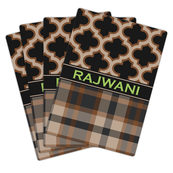 Moroccan & Plaid Playing Cards - Hand Back View