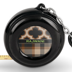 Moroccan & Plaid Pocket Tape Measure - 6 Ft w/ Carabiner Clip (Personalized)