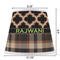 Moroccan & Plaid Poly Film Empire Lampshade - Dimensions