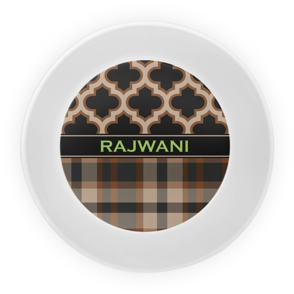 Moroccan & Plaid Melamine Bowl - Center