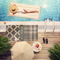 Moroccan & Plaid Pool Towel Lifestyle