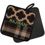 Moroccan & Plaid Pot Holder w/ Name or Text