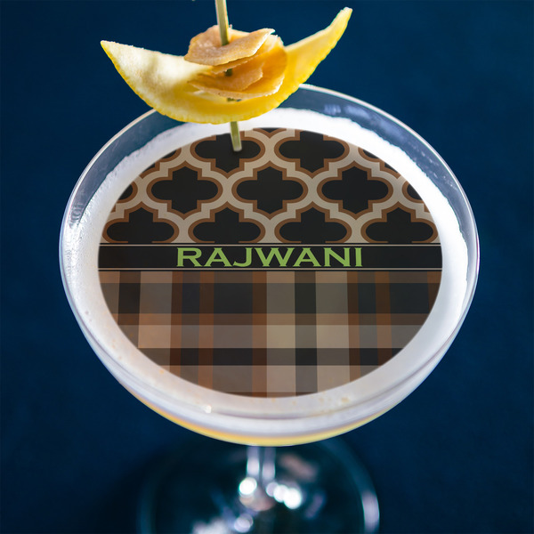 Moroccan & Plaid Printed Drink Topper - Large - In Context