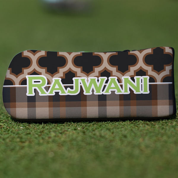 Custom Moroccan & Plaid Blade Putter Cover (Personalized)