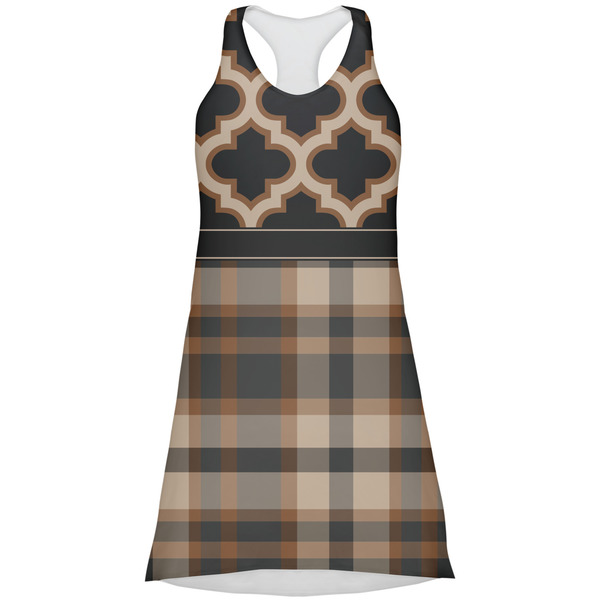 Custom Moroccan & Plaid Racerback Dress - Small